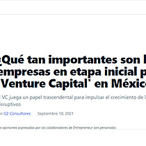 Qu tan importantes son las empresas en etapa inicial para el 'Venture Capital' en Mxico?